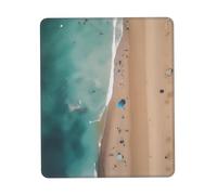Aerial View Of The Beachmouse Pad, Computer Mouse Pad With Non-Slip Rubber Base For Office,#Gaming, Learning, 7.9 X 9.5 In.