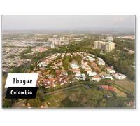 Aerial View of The City of Ibague in Beautiful Sunset, Design 5, Fridge Magnet