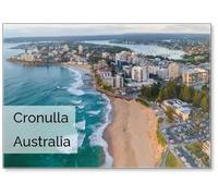 Aerial View Over Cronulla in The Sutherland Shire, South Sydney, NSW Australia Looking Toward Gunnamatta Bay on The Port Hacking During The Early Morning in February 2024, Fridge Magnet