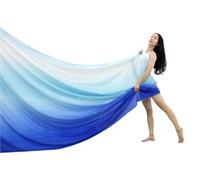 Aerial Yoga Hammock 5 * 2.8M Aerial Yoga Hammock Color Gradient Anti-Gravity Yoga Sling Anti-gravity Lateral Tension Fabric(Blue white)