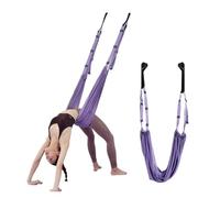 Aerial Yoga Hammock Adjustable Aerial Yoga Strap Hammock Swing Stretching Strap Anti-Gravity Inversion Yoga Hammock Belts Gym Training Device(PURPLE)
