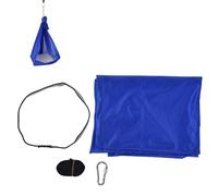 Aerial Yoga Hammock, Elastic 25KN Premium Aerial Silk Fabric Yoga Swing with Daisy Chains O Rings for Body Firming Aerial Yoga (Blue)