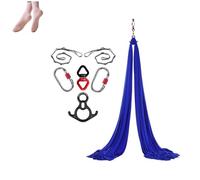 Aerial Yoga Hammock & Swing(10 X2.8m), Yoga Hammock for Hanging, Yoga Starter Kit, Strong Load-Bearing,Yoga Swing Set, Antigravity Flying for All Levels Fitness Bodybuilding (Royal Blue)