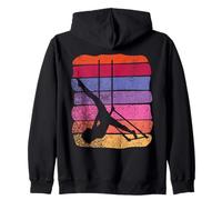 Aerialist Vintage Cloud Swing Kids Trapeze Zip Hoodie