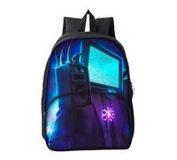 AeRko Skibidi Toilet Wiki Backpack Bags Casual Cameraman Travel Fashion Bag Rucksack Zip Packbag Daypacks Bag (Color : F)