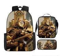 AeRko Skibidi Toilet Wiki Backpack Clock Man Backpack Monitor Man Travel Daypacks Zip Packbag Pencil Case 3-piece Sets (Color : A6)