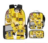 AeRko Skibidi Toilet Wiki Backpack Clock Man Backpack Monitor Man Travel Daypacks Zip Packbag Pencil Case 3-Piece Sets, A8, One Size