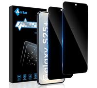 Aerku 2 Pieces Privacy Screen Protector Full Coverage for Samsung Galaxy S25 Plus, Anti Spy Tempered Glass Film, 9H Hardness Privacy Screen Protector