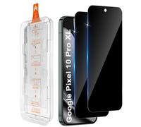 Aerku Pack of 2 Privacy Screen Protectors for Google Pixel 10 Pro XL for Tempered Glass, Bubble-Free Car Mounting, 9H Privacy Protective Glass Anti Fingerprints, Black Edge Anti-Spy Tempered Glass