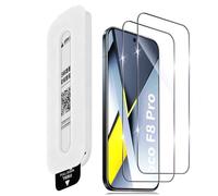 Aerku Pack of 2 Screen Protectors for Xiaomi Poco F8 Pro for Tempered Glass, 0.33 mm Ultra Clear Film, Bubble-Free Car Mounting Screen Protector Protective Glass, 9H Hardness Anti-Scratch Screen