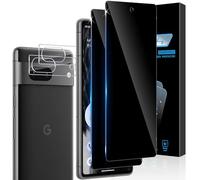Aerku Privacy Screen Protector for Google Pixel 7 5G for Tempered Glass, Pack of 2 Privacy Screen Protectors and 2 HD Camera Protection, 9H Hardness Anti-Spy Film Privacy Protective Glass