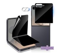 Aerku Privacy Screen Protector for Samsung Galaxy Z Flip8 / Flip 8 5G for Tempered Glass, 1 Inner Flexible Privacy Film + 1 Privacy Outer Film + 1 Camera Protection, 9H Anti-Spy Film Privacy