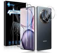 Aerku Screen Protector for Honor Magic 7 Lite for Tempered Glass, 2 Pieces 3D Protective Glass and 2 Pieces Camera Protection, 9H Hardness, Ultra Clear Film, Anti-Bubble, Anti-Scratch Screen Protector