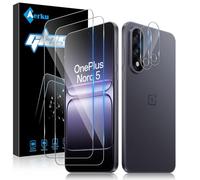 Aerku Screen Protector for OnePlus Nord 5 for Tempered Glass, 2 Pieces Protective Glass and 2 Pieces Camera Protection, 9H Hardness, 0.33 mm Ultra Clear Film, Anti-Scratch Anti-Bubble Screen Protector