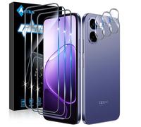 Aerku Screen Protector for Oppo A6X 5G for Tempered Glass, Pack of 3 Protective Glass and 3 Pieces Camera Protection, 9H Hardness Tempered Glass Protection, 0.33 mm Ultra Clear Film, Anti-Scratch