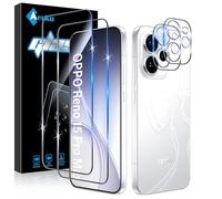 Aerku Screen Protector for Oppo Reno 15 Pro 5G for Tempered Glass, 2 Pieces Protective Glass and 2 Pieces Camera Protection, 9H Hardness 0.33 mm Ultra Clear Film, Anti-Bubble Anti-Scratch Screen