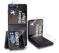 Aerku Screen Protector for Samsung Galaxy Z Flip 7 for Tempered Glass, 2 Flexible Soft Inner Screens, 2 Screen Protectors Back Screen and 2 3D Camera Protectors, Anti-Scratch Protective Glass
