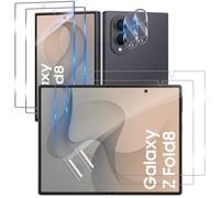 Aerku Screen Protector for Samsung Galaxy Z Fold 8 / Fold8 for Tempered Glass, 2 Pieces Protective Glass Film and 2 Pieces Camera Protection, 9H Hardness Tempered Glass Protection, Ultra Clear Film
