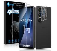 Aerku Screen Protector for Sony Xperia 1 VII for Tempered Glass, 2 Pieces Protective Glass and 2 Pieces Camera Protection, 9H Hardness, 0.33 mm Ultra Clear Film, Anti-Scratch Anti-Bubble Screen