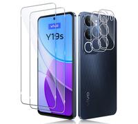Aerku Screen Protector for Vivo Y19S for Tempered Glass, 2 Pieces Protective Glass and 2 Pieces Camera Protection, 9H Hardness, 0.33 mm Ultra Clear Film, Anti-Scratch Anti-Bubble Screen Protector