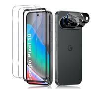 Aerku Tempered Glass Film for Google Pixel 10, 2 Pieces Protective and 2 Pieces Screen Printing Camera Lens Protection, 9H Hardness Screen Protector Film, Anti-Scratch, Anti-Bubble