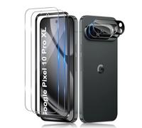Aerku Tempered Glass Film for Google Pixel 10 Pro XL, 2 Pieces Protective Film and 2 Pieces Screen Printing Camera Lens Protection, 9H Hardness Screen Protector Film, Anti-Scratch, Anti-Bubble