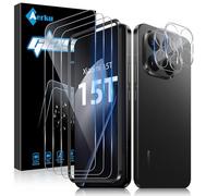 Aerku Tempered Glass Film for Xiaomi Mi 15T 5G, [3+2 Pieces] Tempered Glass 9H Anti-Scratch Camera Film, HD Glass Screen Protector with Installation Tools