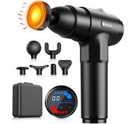 AERLANG Massage Gun with Heat, Massager Deep Tissue Heat Muscle Massager Gun, Powerful Massage Gun for Home Office Workout Muscle Pain Relief with Suitcase Birthday Gift Ideas for Mom Dad Men Women
