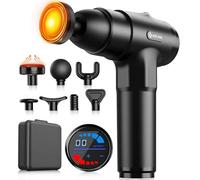 AERLANG Massage Gun with Heat, Massager Deep Tissue Heat Muscle Massager Gun, Powerful Massage Gun for Home Office Workout Muscle Pain Relief with Suitcase Birthday Gift Ideas for Mom Dad Men Women