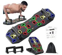 AERLANG Push Up Board, Foldable 10 in 1 Push Up Bar with Resistance Bands,Portable Multi-Function Push up Handles for Floor,Professional Push Up Strength Training Equipment