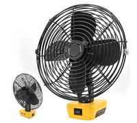 Aernair Cordless 2-Speed Battery Powered Fan Adjustable Compatible with Dewalt 20v Max Battery DCB182-XJ DCB184-XJ DCB205 DCB206 204, Portable Electric Cooling Fan for Camping Jobsite Table
