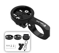 Aero Bar Bike Mount, Bike Computer Mount for Garmin Edge, Aluminium Alloy Aero Bar Bike Computer Mount Fits for Bike GPS Computer,for Garmin, for Combo & for GoPro Action Camera - Short Version Black