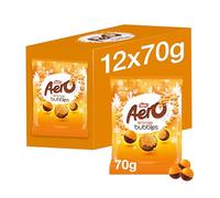 Aero Bubbles Orange Chocolate Bag 70g (Pack of 12) | Festive Orange Flavored Treats | Christmas Candy Gift | Holiday Party Snacks | Perfect Stocking Filler | Seasonal Delights | Festive Pouch