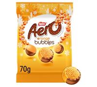 Aero Bubbles Orange Chocolate Share Bag, 70g | Pack of 1 | Light and bubbly orange flavoured centre, with a half chocolate, half orange flavoured shell; perfect for sharing