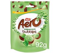Aero Bubbles Peppermint Milk Chocolate Sharing Bag, 92g | Multipack of 8 | Bitesize bubbles of Aero peppermint-flavoured chocolate in smooth chocolate shells; perfect for sharing