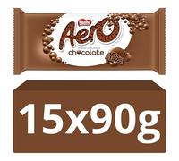 Aero Bubbly Milk Chocolate Sharing Bars, 15 x 90 g
