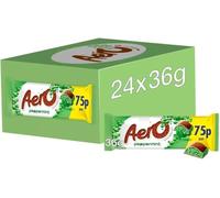 Aero Bubbly Peppermint Melts Sharing Bag Caramel Chocolate Mint Chocolate Bars, 24 x 36 g