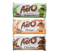 Aero Giant Chocolate Bar 90g x 15 Bars - Mixed Pack (5 x Chocolate + 5 x Orange + 5 x Peppermint)