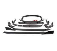 Aero Kit Front Splitter Rear Diffuser Side Skirts Boot & Roof Spoiler Black Knight Style Carbon Look Compatible with BMW X7 G07 2019-2022 TVP