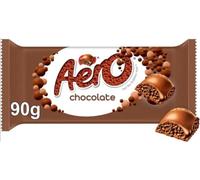 Aero Milk Chocolate Sharing Bar 90g | Light & Bubbly Texture, Shareable Bar, Sweet Snack, Smooth Milk Chocolate
