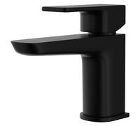 Aero Mini Mono Basin Mixer Tap | Matt Black | Brass | 38mm x 130mm x 121mm