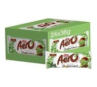 Aero Peppermint Aereated Chocolate Bars Mouth Melt Smooth Box Pack 24 x 36g