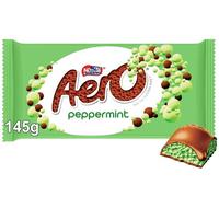 Aero Peppermint Chocolate Bar, 145g Sharing Bar | Bubbly Texture, Mint Flavour, Milk Chocolate, Nestlé, Sharing Bar