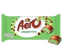 Aero Peppermint Chocolate Bar, 90g | Bubbly Texture, Mint Flavour, Milk Chocolate, Feel the Bubbles Melt, Sharing Bar