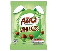 AERO Peppermint & Milk Chocolate Mini Eggs Sharing Bag 70 g (Pack of 12)