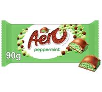 Aero Peppermint Mint Chocolate Sharing Bar 90g | Light & Bubbly Texture, Shareable Bar, Sweet Snack, Smooth Milk Chocolate
