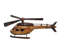 Aero Range Model Helicopter Handcrafted Wooden Vintage netfurniture Brown One Size