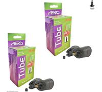 Aero Sport 2 x Butyl Rubber 26" x 1.75-2.125 Inner Tube 500%* Extra Ride Time Schrader Valve