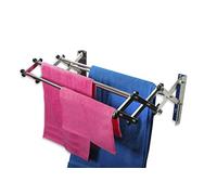 AERO W Space Saver Racks Stainless Steel Wall Mounted Collapsible Laundry Folding Clothes Drying Rack 20 Kilo Capacity 3.4 Linear Meter Clothesline