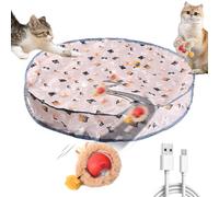 Aero Zen Interactive Cat Toys for Indoor Cats,Self Rolling Cat Ball in Play Mat,Automatic Motion Activated Moving Toy Hide and Seek Chase Game for Bored Cats,Real Chirp Birds